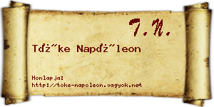 Tőke Napóleon névjegykártya